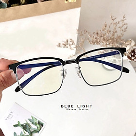 Kính Giả Cận, Gọng Kính Cận Nam Nữ Mắt Vuông Gọng Đen Không Độ Hàn Quốc - BLUE LIGHT SHOP