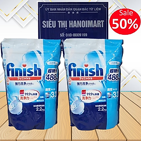 Combo 2 Can Bột rửa bát finish 2,5kg dùng cho máy rửa bát (2.5x2=5kg)