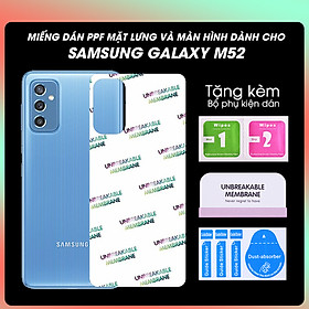 Miếng Dán Dẻo PPF Mặt Lưng, Màn Hình Mặt Trước Dành Cho Samsung Galaxy M52 Chống Trầy Xước - Hàng Chính Hãng