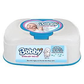 Khăn Ướt Bobby Hộp Tiện Lợi (80 Miếng)