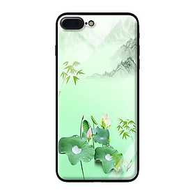 Ốp lưng kính cường lực cho iPhone 7 Plus Tranh Sen - Hàng chính hãng