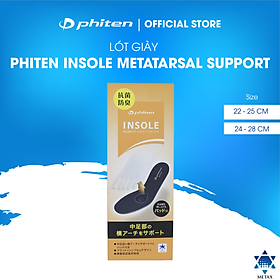 Lót giày hỗ trợ vòm chân Phiten Metax Insole Metatarsal Support TI465003/TI465004