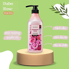 Sữa tắm hương nước hoa cao cấp giúp săn chắc da Hàn Quốc Dabo Romatic Rose (750ml) Tinh chất hoa hồng – Hàng chính hãng.