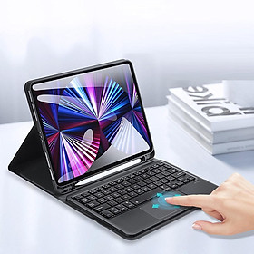Bao da kèm bàn phím cho iPad Pro 11 2022 M2 / M1 / 2018 chính hãng Dux Ducis có bàn di chuột TrackPad, có ngăn để bút - Hàng nhập khẩu