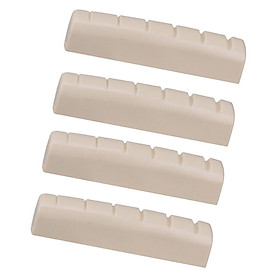 4pcs Right Handed Acoustic Guitar Nut Slotted for Folk Guitar 44x6x9.8-9mm