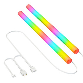 2Pcs Water Cooling Tube Sleeve 3Pin 4Pin for Desktop Computer Gaming Case PC