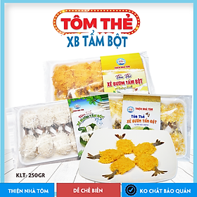 Tôm thẻ xẻ bướm tẩm bột Thiện Nhà Tôm nhiều vị khay 250gr