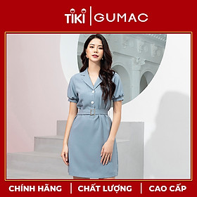 Đầm nữ GUMAC DA9241 Thiết kế cổ vest phong cách hiện đại
