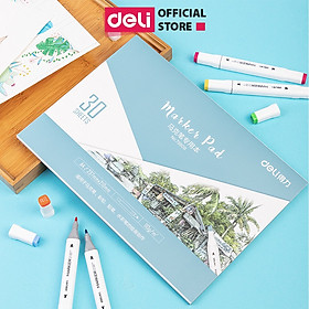 Giấy Vẽ Màu Marker Chuyên Dụng Deli - 30 Tờ 110GSM- 73609 / 73610