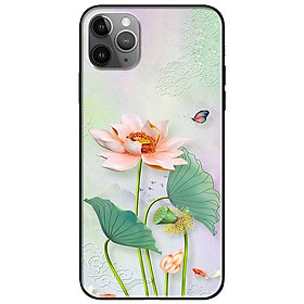 Ốp lưng cho iPhone X - iPhone Xs - Xs Max - XR - iPhone 11 - 11 Pro Max - Tranh Sen Trắng - Hàng Chính Hãng