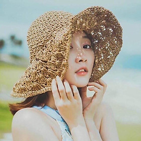 Mũ cói đi biển - Nón thời trang mềm siêu dễ thương