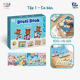 Học Liệu Bóc Dán Montessori Song Ngữ Anh Việt Beezi Book - Lalala Baby - Bộ tập 1 - Cơ bản