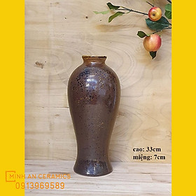 Mua Bình hoa dáng cao cắm hoa cao dáng mai bình gốm Minh An bát tràng H33cm