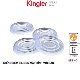 Mua Đệm Silicon Lót Giữa Kính Và Mặt Bàn  Miếng Đệm Kê Kính Mặt Bàn  Chống Xê Dịch Và Trơn Trượt Mặt Kính. Kingler 5505