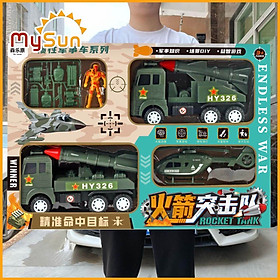 Đồ chơi mô hình xe quân sự bộ đồ chơi quân đội máy bay trực thăng chiến đấu xe phóng tên lửa