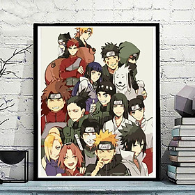 Mua Tranh Sơn Dầu Số Hoá Tự Tô DIY đã căng khung khổ 40x50cm Hình Naruto itachi. sasuke  KONOHA