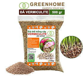 Đá Vermiculite (vơ mi), bao 500gr, ươm hạt giống, trồng rau mầm, đất hoa hồng, sen đá, thuỷ canh |Greenhome