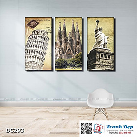 Mua Bộ 3 tranh canvas treo tường Decor Địa danh Châu Âu - DC293