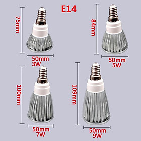 Bóng Đèn Led Siêu Sáng E27 E14 Mr16 Gu5.3 Gu10 Ac 220v Ac / Dc 12v 3w 4w 5w