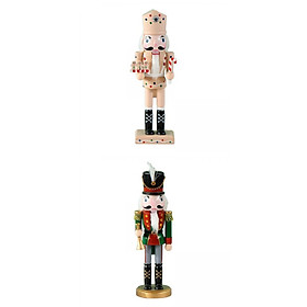 2 Pieces Nutcracker Ornament Christmas Figures for Collectible Kids Gifts