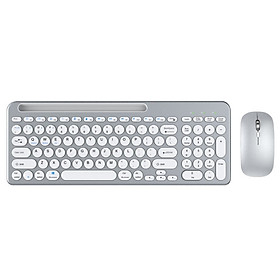 Bộ Bàn phím chuột không dây W709 có khe để điện thoại , máy tính bảng - kết nối bluetooth 5.0 + Usb 2.4g Pin sạc TypeC hàng nhập khẩu