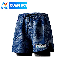 Quần bơi nam 2 lớp cao cấp, quần thể thao nam YUKE-YK12 (Hàng Chính Hãng)