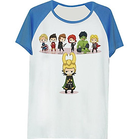 Áo thun tay màu Chibi Avengers ATFF138