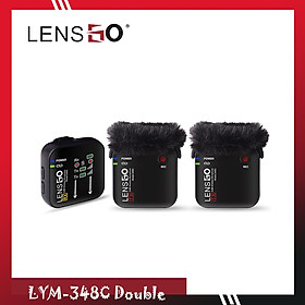 Microphone Lensgo LYM-348C Double 1V2 2 phát 1 thu - Hàng Chính Hãng