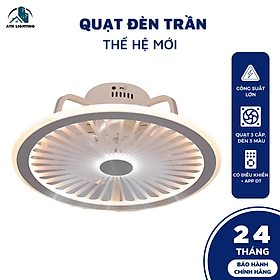 Mua Quạt đèn trần trang trí cao cấp  nhiều tốc độ  ánh sáng 3 màu  có kèm điều khiển từ xa thông minh và điền khiển qua app điện thoại