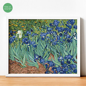 Mua Tranh số hóa  - Hoa diên vĩ Van Gogh đã căng khung 40x50cm 27 màu