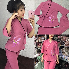 Đồ Lam Đi Chùa # Nhật Nơ thêu # Đồ Bộ Nữ # Quần Áo Nữ
