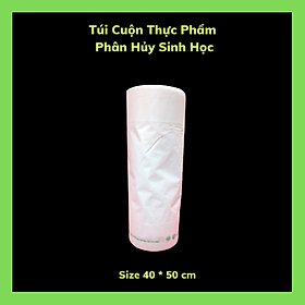 Mua Sét 2 Kí Túi Ni Lông Đựng Thực Phẩm - Phân Hủy Sinh Học - Dạng Cuộn - Màu Trắng Sữa - 4 size /Set  2 Kilograms Of Bio-Degradable Nylon Food Bags - In Roll - Color Milky White - 4 Sizes