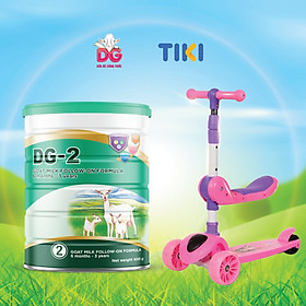 Combo 8 lon sữa Dê DG-2 400gr Tặng 1 xe trượt Scooter