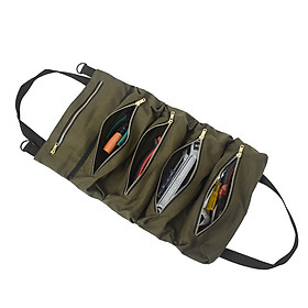 Versatile Roll Tool Roll Multi-Purpose Tool Roll Up Bag Wrench Roll Pouch Hanging Tool Zipper Carrier Tote Canvas Tool