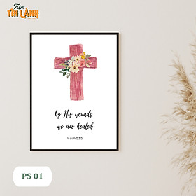 Tranh Treo Tường Phục Sinh In Lời Chúa - Khổ 30x40cm