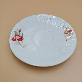 Mua Đĩa Sứ Hoa Đỏ Đường Kính 11 CM Đẹp