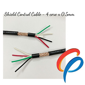 Mua Cáp điều khiển 4x0.5mm có lưới chống nhiễu vỏ bọc pvc màu đen điện áp 500 volt - Hàng nhập khẩu
