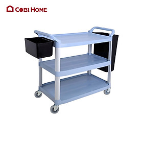 Mua Xe đẩy dọn thức ăn 3 tầng bằng nhựa - 2 màu
