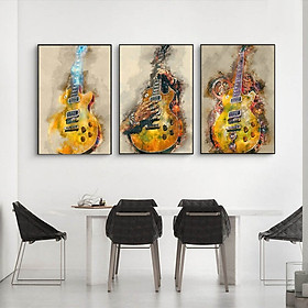 Mua (ẢNH THẬT) Tranh treo tường âm nhạc 6 trang trí decor có sẵn khung kèm đinh treo