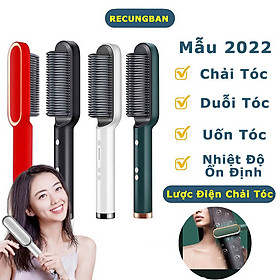 Lược điện chải tóc tạo kiểu đa năng giúp chải thẳng tóc, uốn cụp tóc chuyên nghiệp, duỗi tóc không gây sơ rối với 5 mức nhiệt ổn định