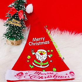 Nón Noel Giáng Sinh Cho Trẻ Nón Noel Vải Nhung - Ảnh Shop Chụp