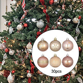 30Pcs Christmas Ball Ornaments Decorations Shatterproof DIY Projects Christmas Baubles Hanging Balls for New Year Anniversary