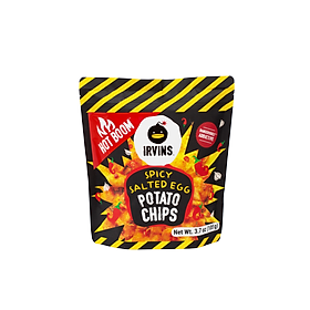 Khoai tây trứng muối cay 105g IRVINS - Small Hotboom Salted Egg Potato Chips