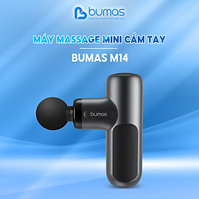 Máy massage cầm tay BUMAS M14 với 4 đầu massage toàn thân đa năng, sử dụng cho mọi lứa tuổi - Hàng chính hãng