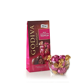 Chocolate GODIVA ngon nhất thế giới Truffles : Túi 19 cái 204g vị Wrapped Milk Chocolate