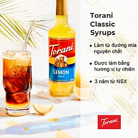 Siro Pha Chế Vị Chanh Vàng Torani Classic Lemon Syrup 750ml Mỹ