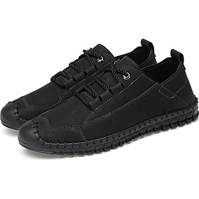 Men's hand-stitched breathable leather shoes Outdoor hundred tower plus size casual shoes