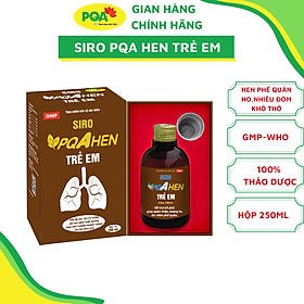 Siro Hen Trẻ Em PQA Hỗ Trợ Bổ Phế Và Giảm Triệu Chứng Ho Do Viêm Phế Quản Hộp 250ml