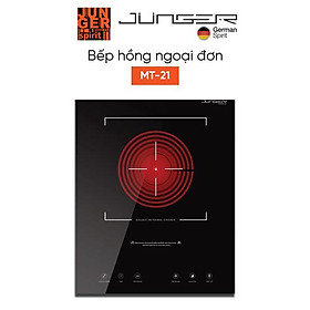 Bếp đơn hồng ngoại Junger MT-21 2000W Không kén nồi Hàng Chính Hãng Bảo Hành 12 Tháng