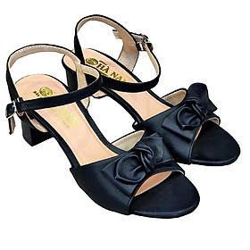 Giày Sandal Nữ Cao Gót HÀ NAM Da Bò Thật Cao Cấp 7cm DNU2056c